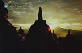 Photo Silhouette Stupa Candi Borobudur (No. Kamera: 4615)