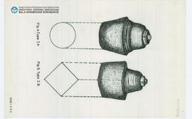 Ilustrasi Clay Votive Stupas from the Borobudur Site. Candi Borobudur