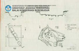 Gambar Denah dan Site Temuan pada rencana pondasi Universal Testing Pressure di dalam ruang konse...