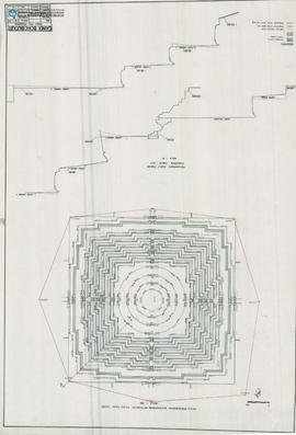 Gambar Denah Penampang Pokok Kwadran Timur Laut Candi Borobudur