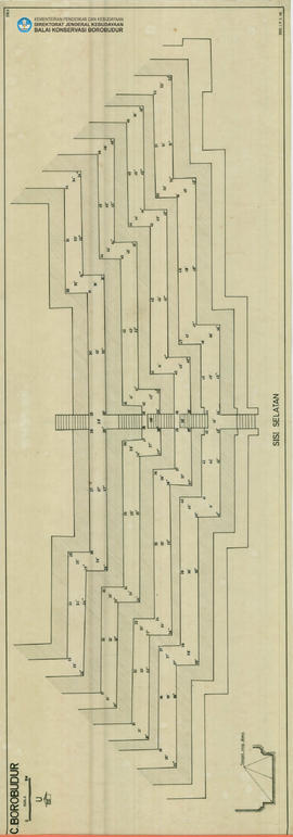 Gambar Denah Sisi Selatan Candi Borobudur