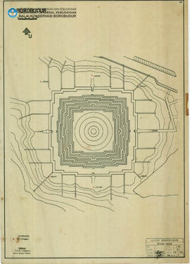 Gambar Site Situasi Denah C Borobudur Candi Borobudur