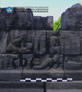 Sisi Selatan. Relief Pagar Langkan Lorong I (lantai 3) Tampak Dalam Rangkaian Atas. Bidang A.