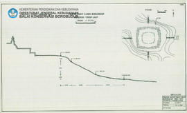 Penampang dan Site Lereng bukit Candi Borobudur kuadran Timur Laut irisan J-V/P.II