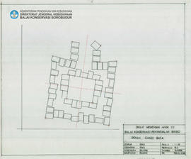 Denah Stuktur Temuan Batu Bata, Candi Borobudur