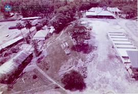 Situasi candi Borobudur dan sekitarnya dilihat dari atas tower crane- pemotretan diambil dari seg...