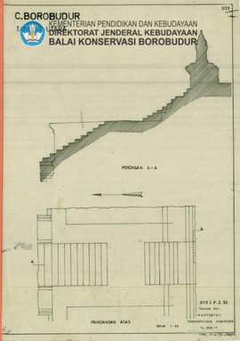 Potongan Potongan A-A Tangga Utara Candi Borobudur