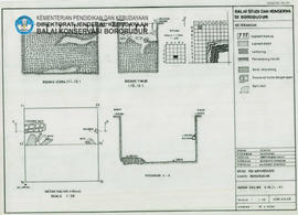 Gambar Penampang Kotak Galian H.10(C-4), Candi Borobudur