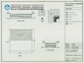 Gambar Penampang Penggalian kotak H.8(C-2), Candi Borobudur