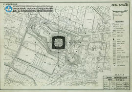 Gambar Site dan Kontur Peta Situasi Candi Borobudur sekitar Candi Borobudur