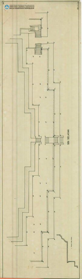 Gambar Denah Sisi Selatan Candi Borobudur