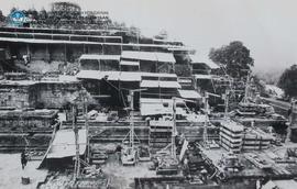 Foto Proyek Pemugaran Candi Borobudur Bulan Februari 1977