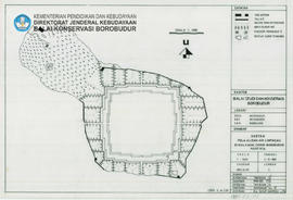 Gambar Site Sketsa Pola Aliran Air Limpasan di Halaman Candi Borobudur Nantinya, Candi Borobudur