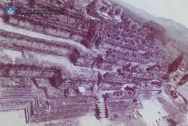 Situasi candi Borobudur dan sekitarnya dilihat dari atas tower crane- pemotretan diambil dari seg...