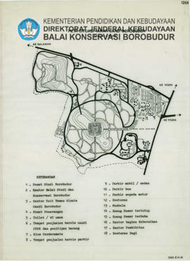 Gambar Site Peta Situasi Taman Candi Borobudur, Candi Borobudur