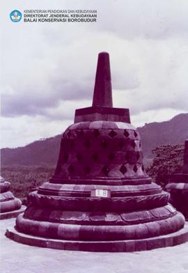 Stupa setelah dibersihkan dari jamur batu