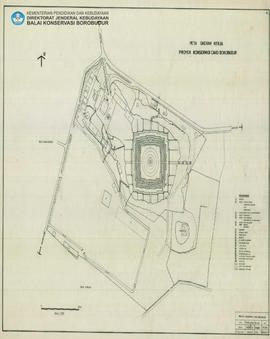 Situasi Peta daerah kerja proyek konservasi Borobudur, Candi Borobudur