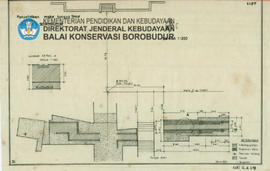 Gambar Penampang Penyelidikan Muka tangga Timur Candi Borobudur