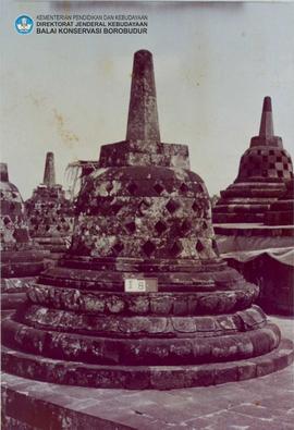 Stupa sebelum dibersihkan dari jamur batu